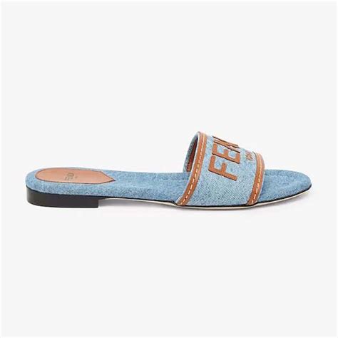 fendi slides green|fendi denim slides.